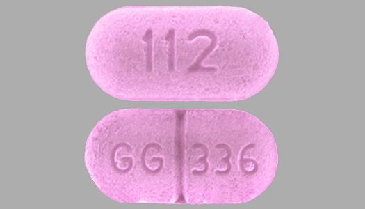 Pill GG 336 112 Pink Elliptical/Oval is Levo-T