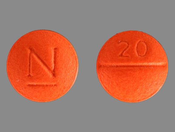 Pill 20 N is BiDil 37.5 mg / 20 mg