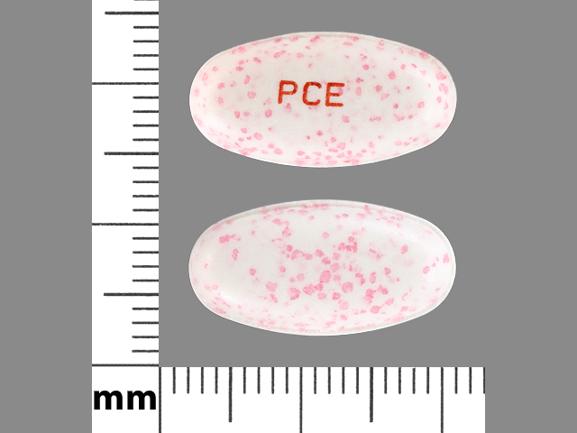 Pill PCE Pink Egg-shape is PCE Dispertab