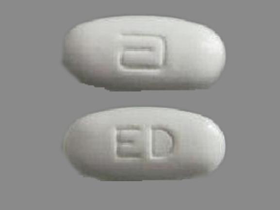 Pill a ED White Elliptical/Oval is Ery-Tab