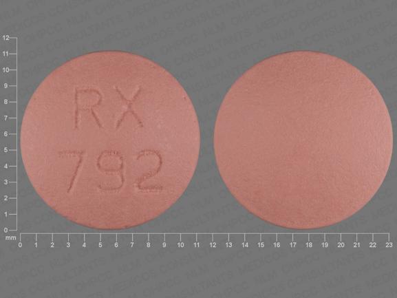 Pill RX 792 Red Round is Simvastatin