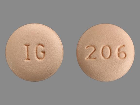 Pill IG 206 Beige Round is Citalopram Hydrobromide