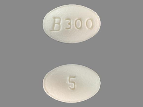 Pill B300 5 White Oval is Simvastatin