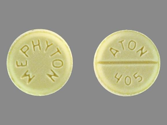 Pill MEPHYTON ATON 405 Yellow Round is Mephyton