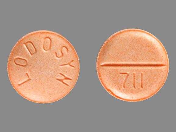 Pill LODOSYN 711 Orange Round is Lodosyn