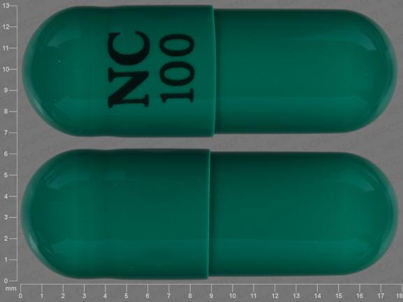 Pill NC 100 Green Capsule/Oblong is Carbamazepine Extended Release