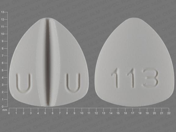 Pill U U 113 White Three-sided is Lamotrigine