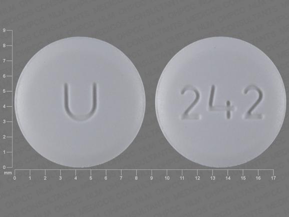 Pill U 242 White Round is Amlodipine Besylate