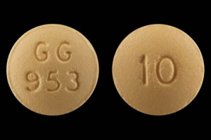 Pill GG 953 10 Yellow Round is Prochlorperazine Maleate
