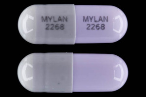 Pill MYLAN 2268 MYLAN 2268 Gray & Pink Capsule/Oblong is Terazosin Hydrochloride