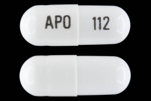 Pill APO 112 White Capsule/Oblong is Gabapentin