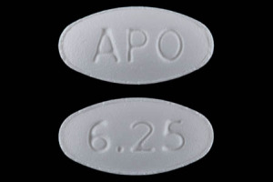 Pill APO 6.25 White Oval is Carvedilol