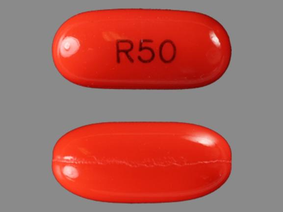 Pill R50 Orange Capsule-shape is Rocaltrol