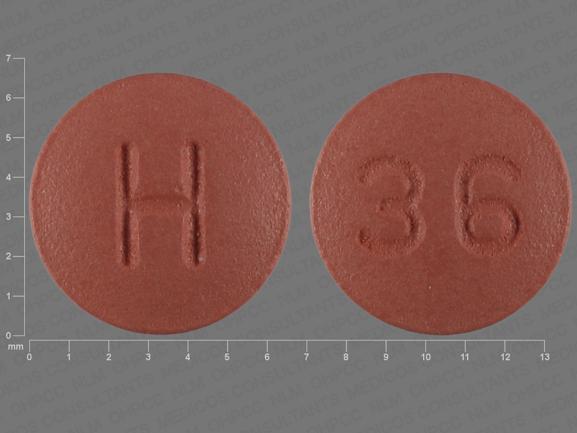 H 36 Pill Brown Round 7mm - Pill Identifier