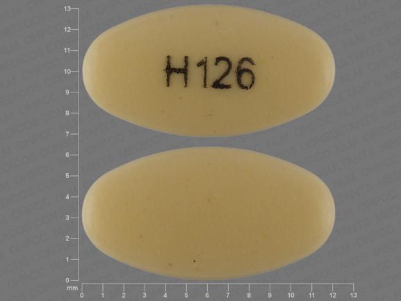 Pill H126 Yellow Oval is Pantoprazole Sodium Delayed-Release