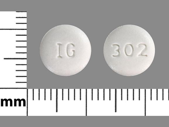 Pill IG 302 White Round is Alfuzosin Hydrochloride Extended-Release