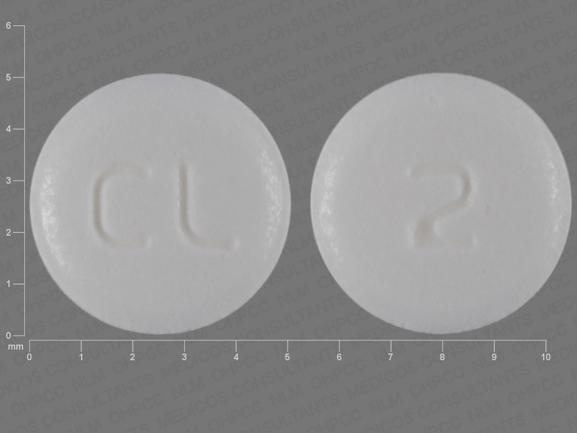 Pill CL 2 White Round is Pramipexole Dihydrochloride