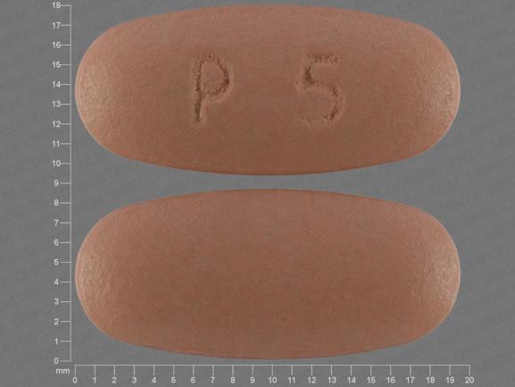 Pill P 5 Orange Capsule-shape is Prenatal Plus Low Iron