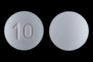 Pill 10 is Alendronate Sodium 10 mg