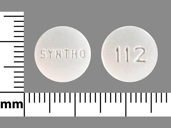 Pill Syntho 112 White Round is Salsalate