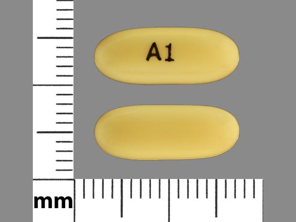 Pill A1 Yellow Oval is Amantadine Hydrochloride