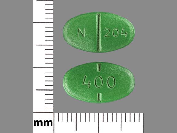 Pill 400 N 204 Green Oval is Cimetidine