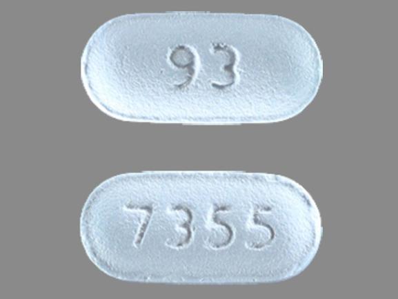 Pill 93 7355 Blue Oval is Finasteride