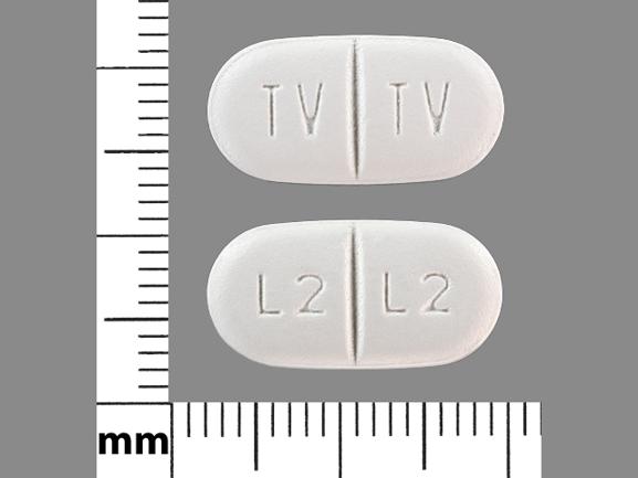 Pill Imprint TV TV L2 L2 (Lamivudine and Zidovudine 150 mg / 300 mg)