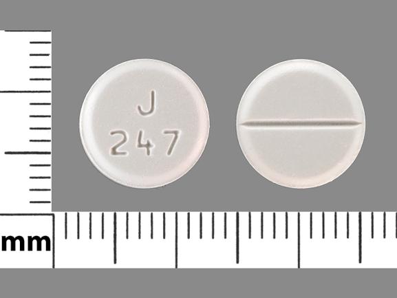 Pill J 247 White Round is Lamotrigine