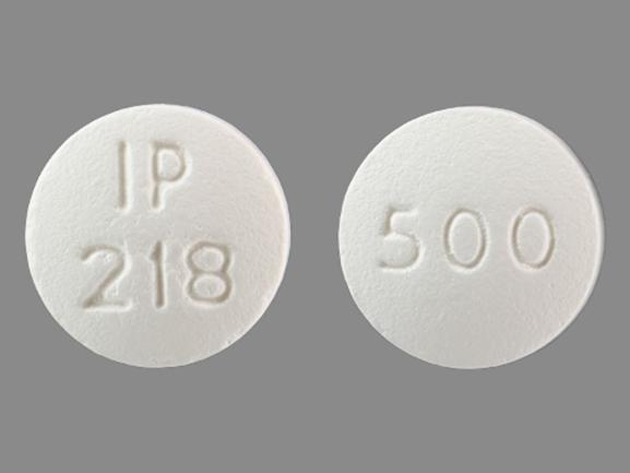 Pill IP 175 500 White Round is Metformin Hydrochloride