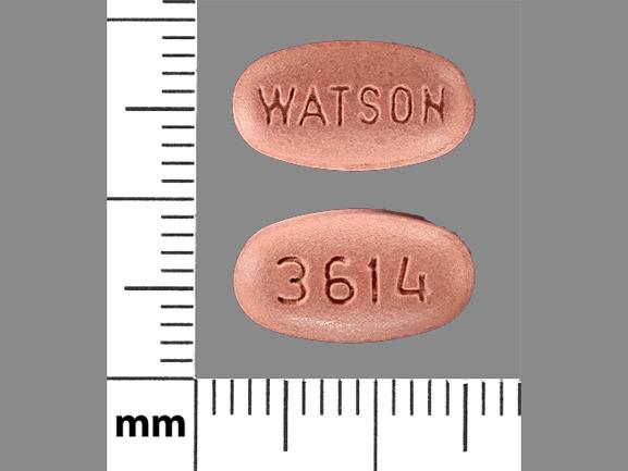 Pill WATSON 3614 Red Oval is Ropinirole Hydrochloride Extended-Release