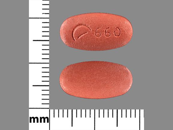 Pill Logo 660 Red Oval is Ropinirole Hydrochloride Extended-Release