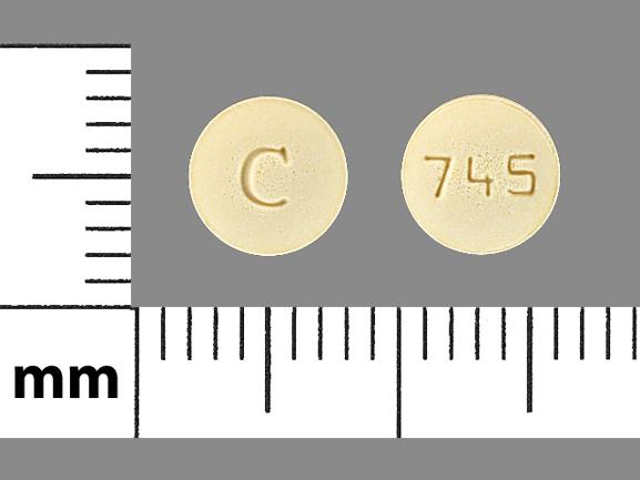 Pill Imprint C 745 (Repaglinide 1 mg)