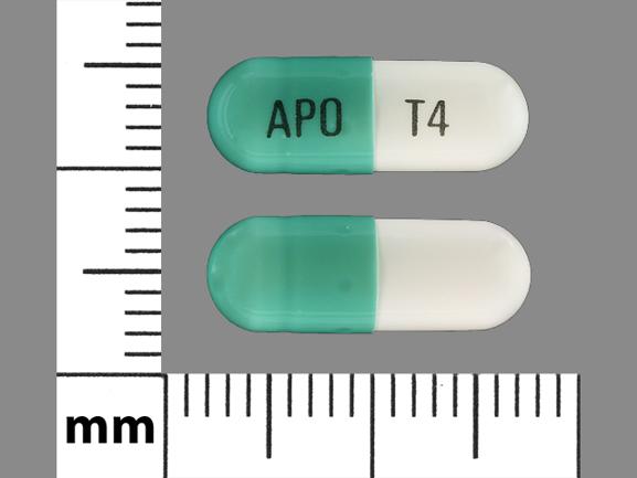 Pill APO T4 White Capsule/Oblong is Tizanidine Hydrochloride