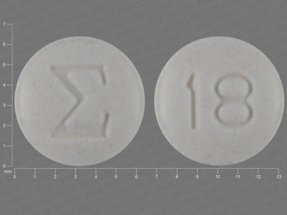 Pill E 18 White Round is Liothyronine Sodium