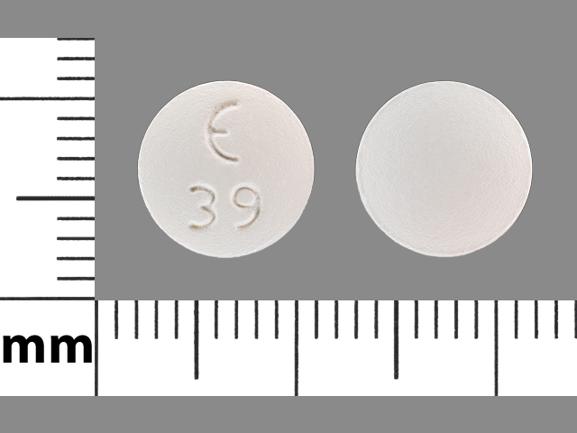 Pill E 39 White Round is Betaxolol Hydrochloride