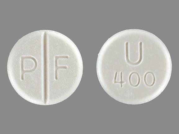 Pill P F U 400 White Round is Uniphyl