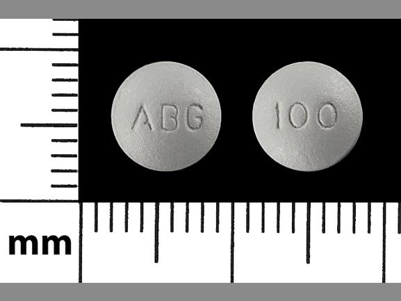 Pill ABG 100 Gray Round is Morphine Sulfate Extended-Release