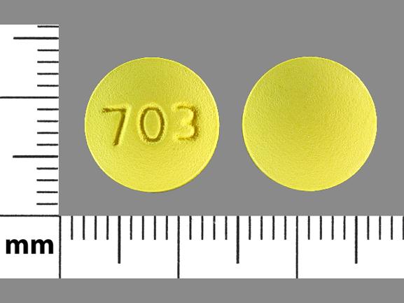 Pill 703 Yellow Round is Salsalate