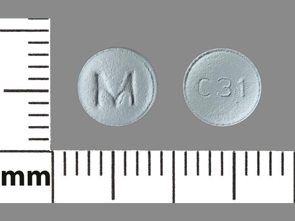 Carvedilol 3.125 mg M C31