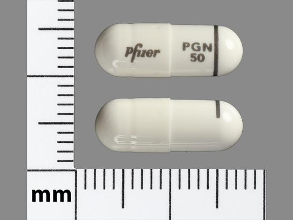 Lyrica 50 mg Pfizer PGN 50