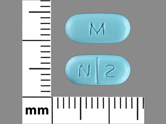 Pill M N 2 Blue Oval is Paroxetine Hydrochloride