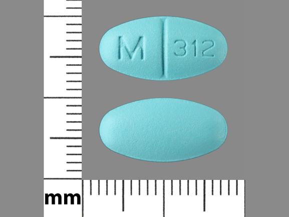 Pill M 312 Blue Oval is Verapamil Hydrochloride Extended-Release