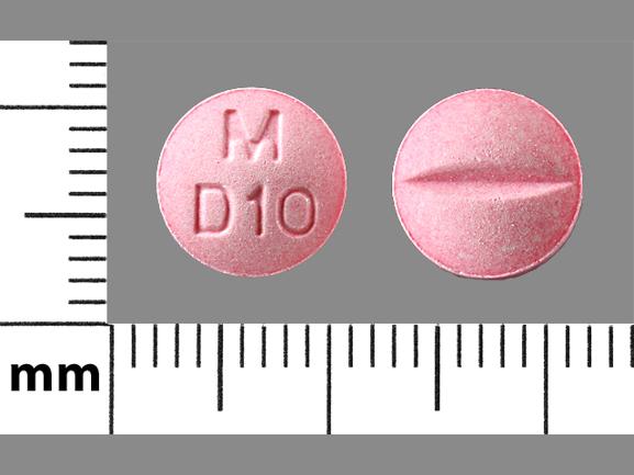 Pill M D10 Pink Round is Doxazosin Mesylate