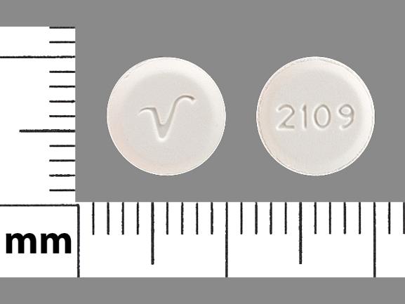 Pill V 2109 White Round is Amlodipine Besylate