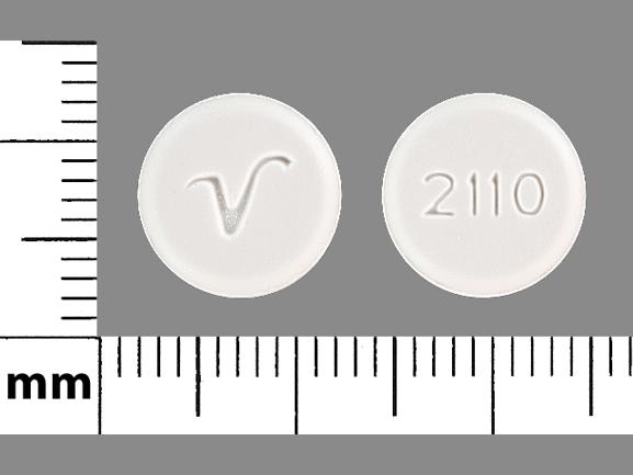 Pill V 2110 White Round is Amlodipine Besylate