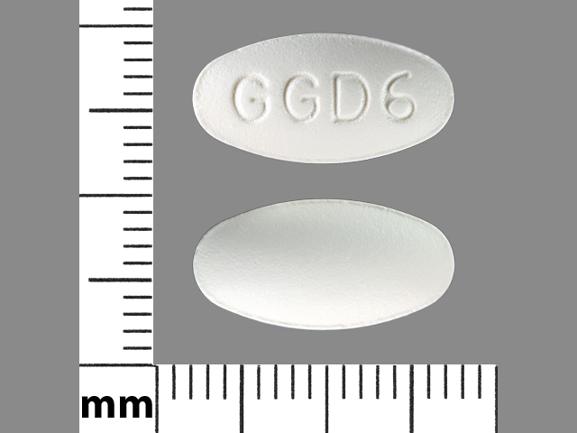 Pill GGD6 White Oval is Azithromycin Monohydrate
