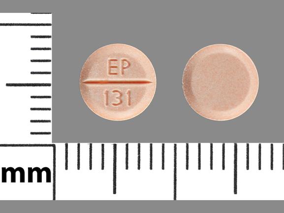 Pill EP 131 Peach Round is Hydrochlorothiazide