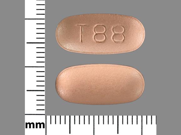 Pill T 88 Orange Oval is Etodolac