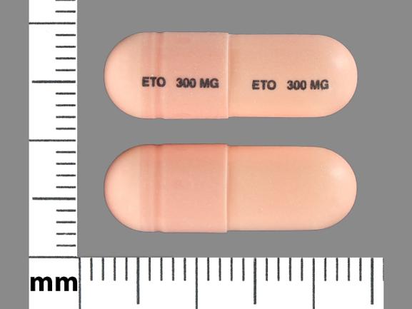 Pill ETO 300 MG ETO 300 MG Pink Capsule/Oblong is Etodolac